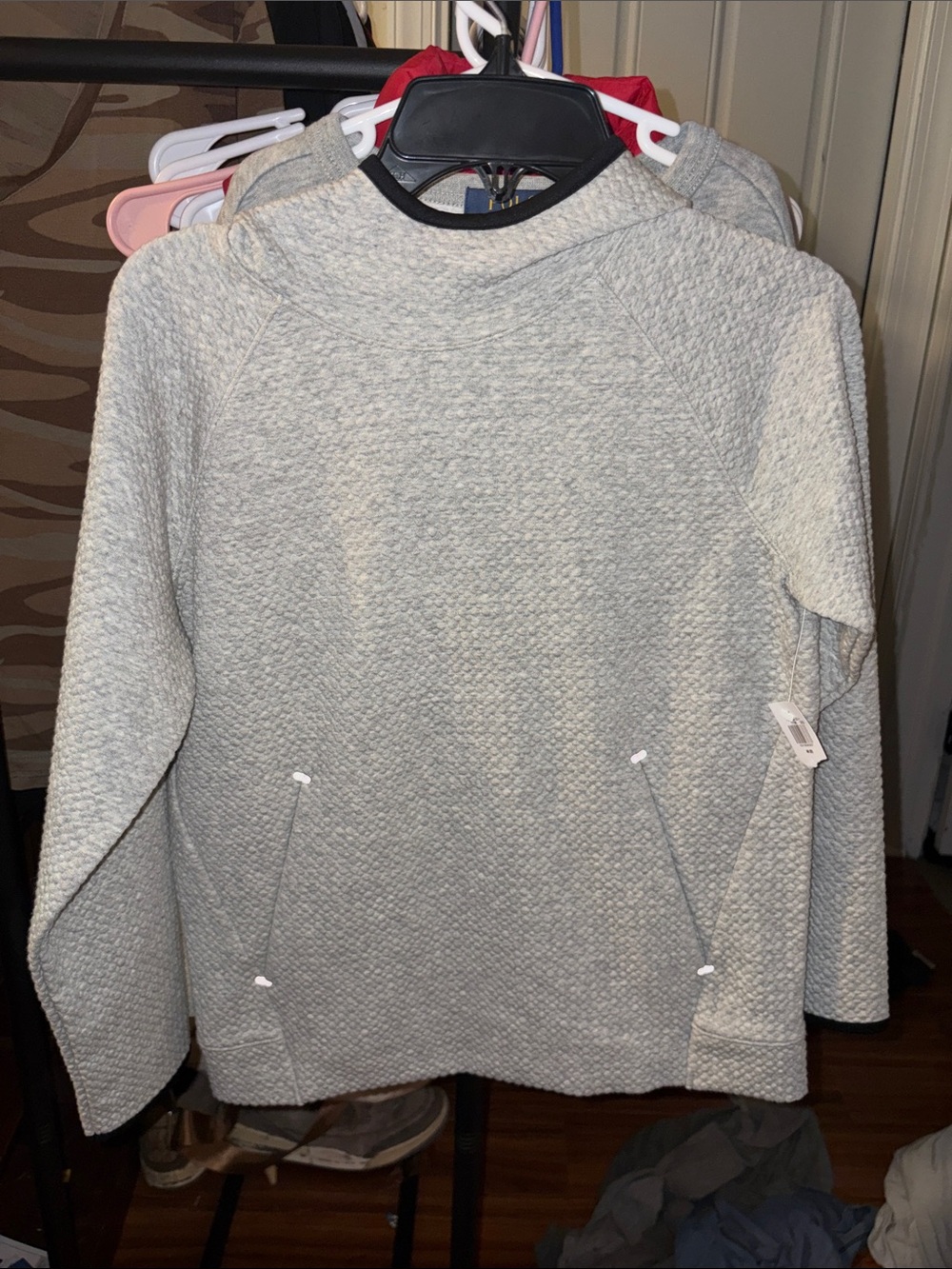 Old Navy Light Gray Textured Kids Pullover Sweater